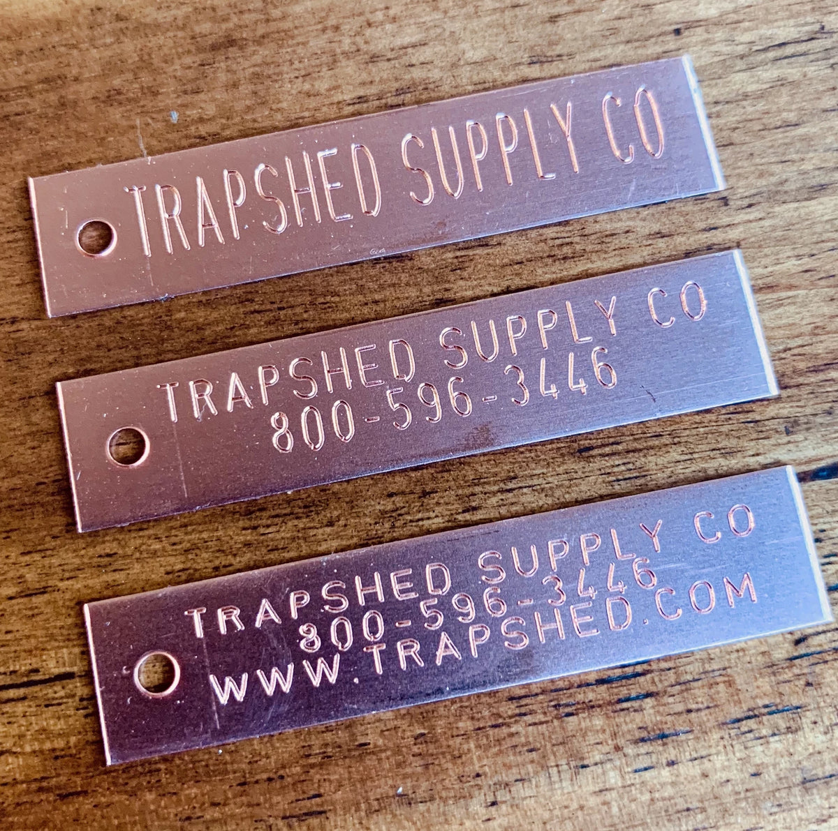  Custom Stamped Copper Trap Tags (200 Pack) : Sports & Outdoors