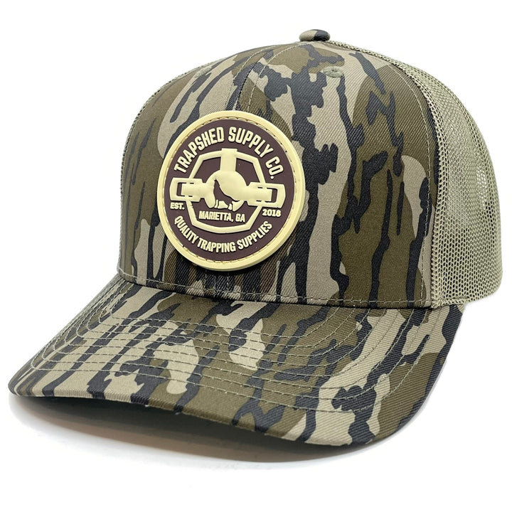 Mossy Oak Bottomland + TrapShed Rubber Logo Hat - TrapShed Supply Co.
