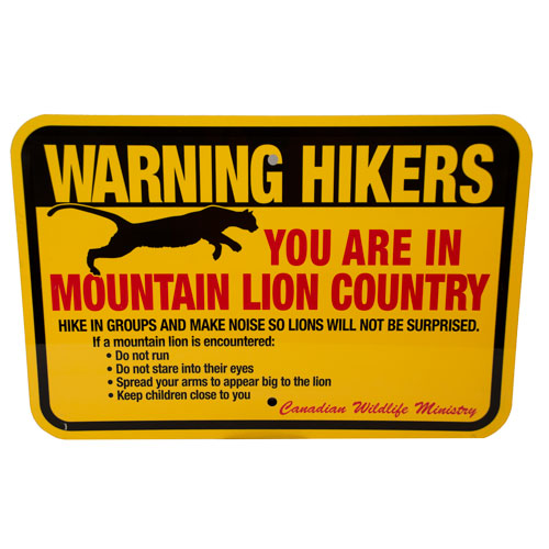 Mountain Lion Warning Sign - TrapShed Supply Co. 